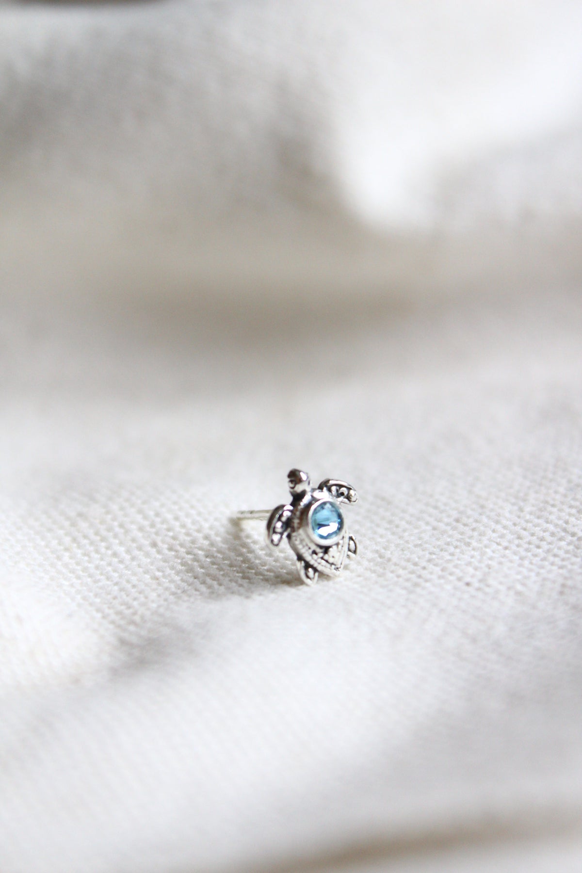 Aros tortu petit cristal celeste