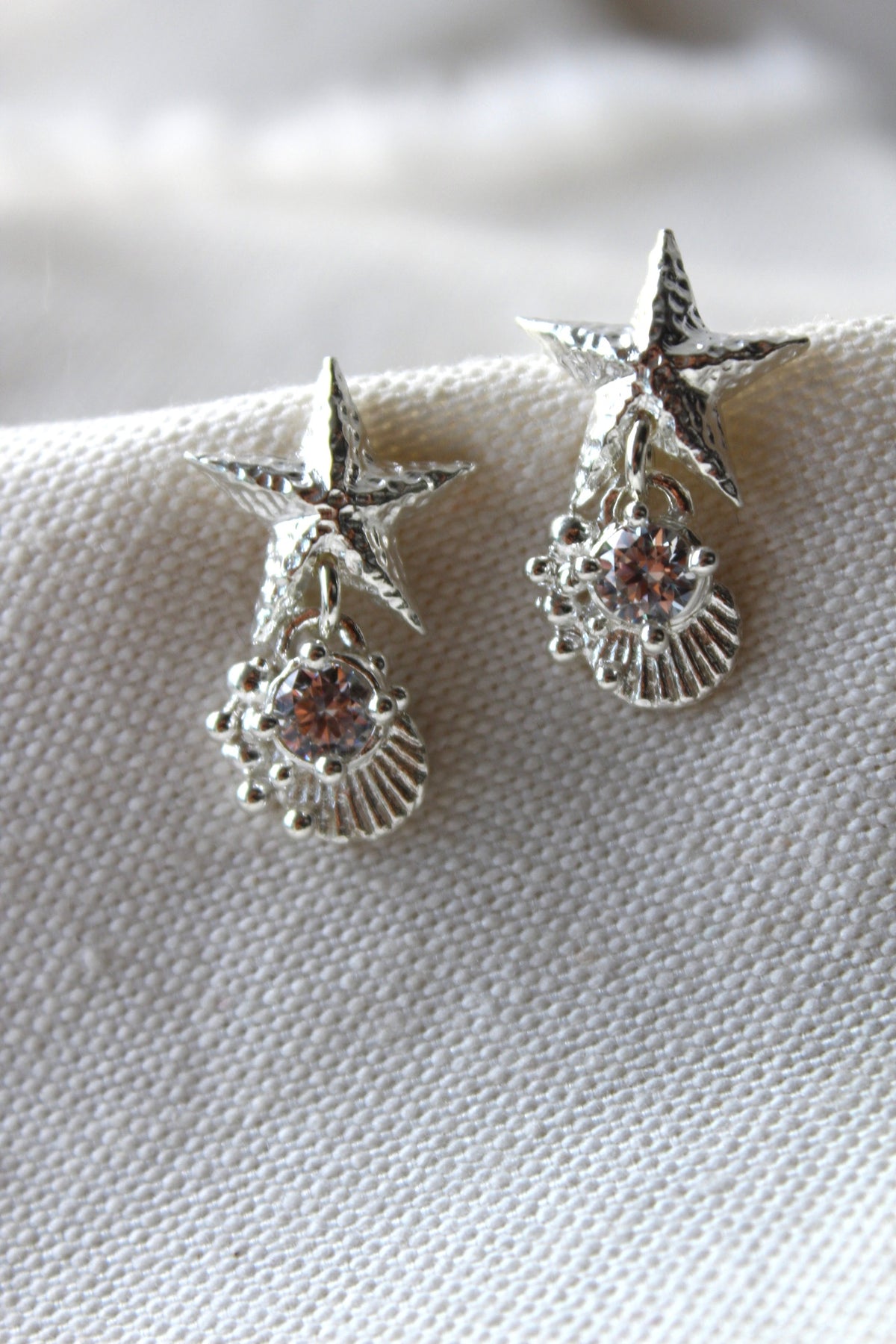 Aros ASTERINA petit cristal blanco