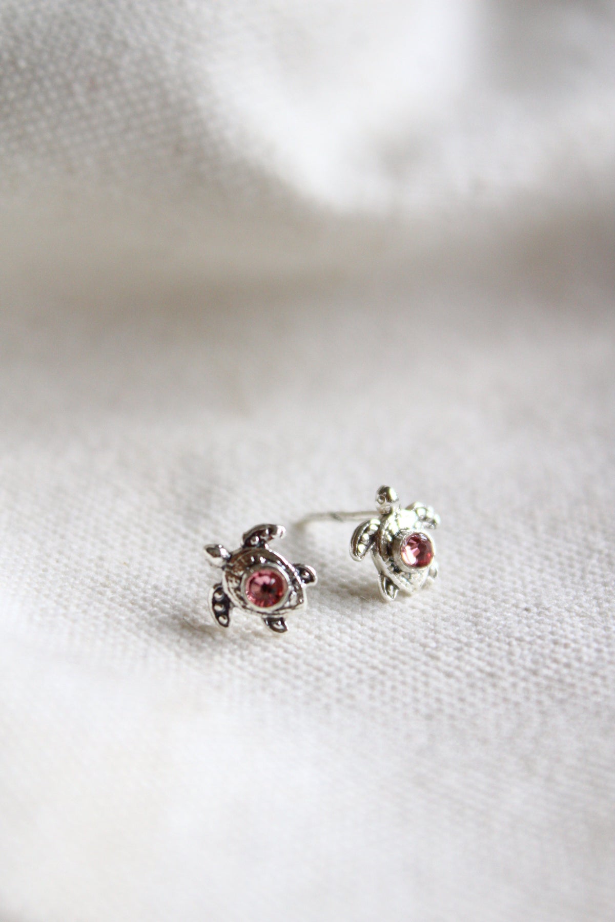 Aros tortu petit cristal rose