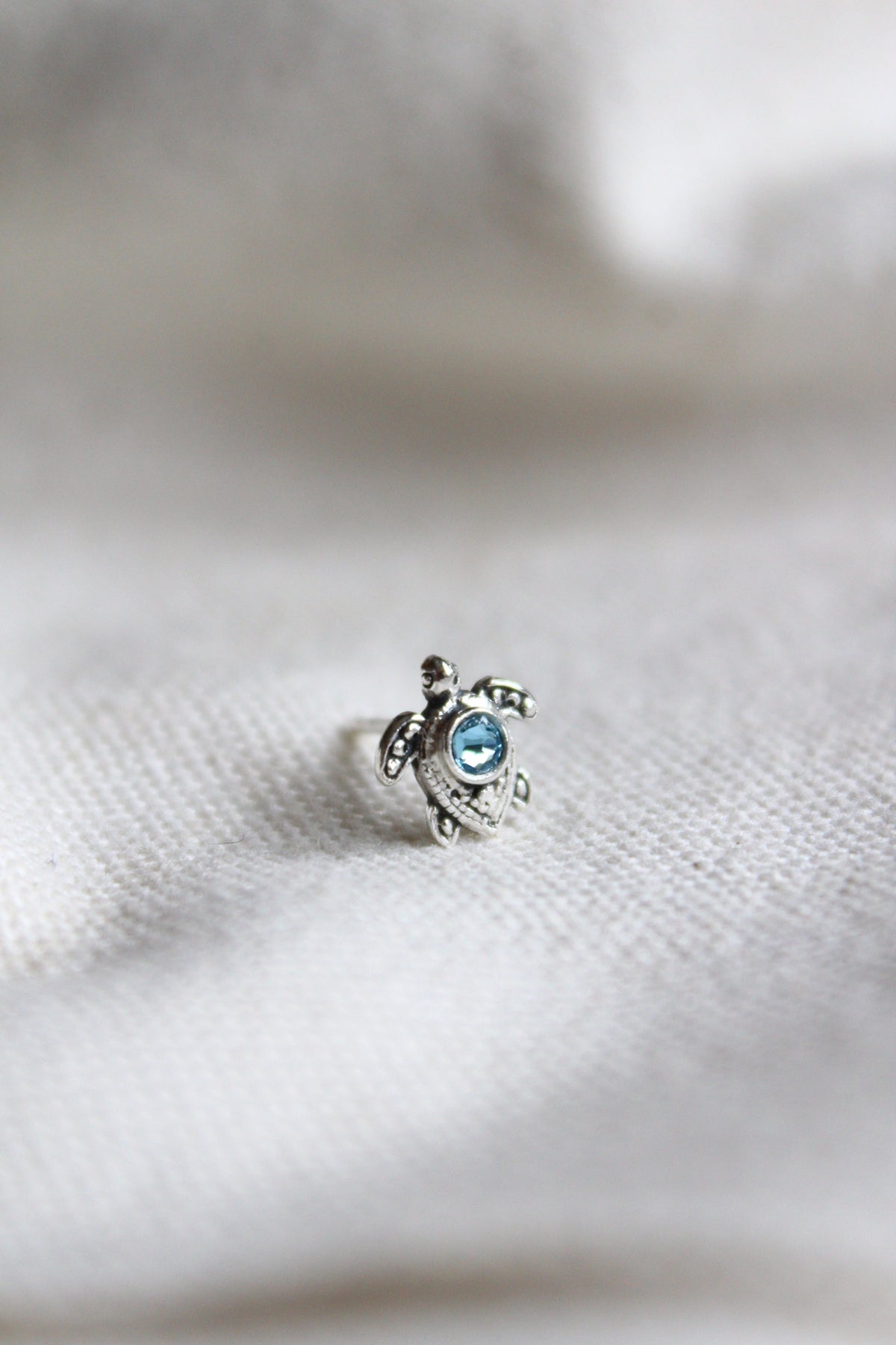 Aros tortu petit cristal celeste