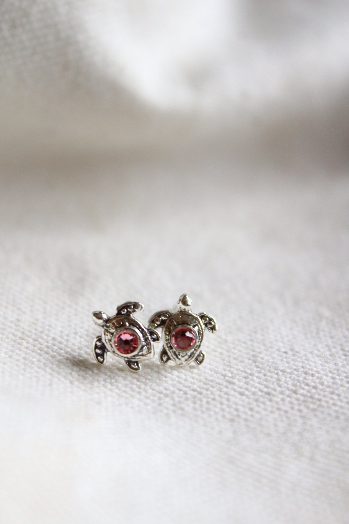 Aros tortu petit cristal rose