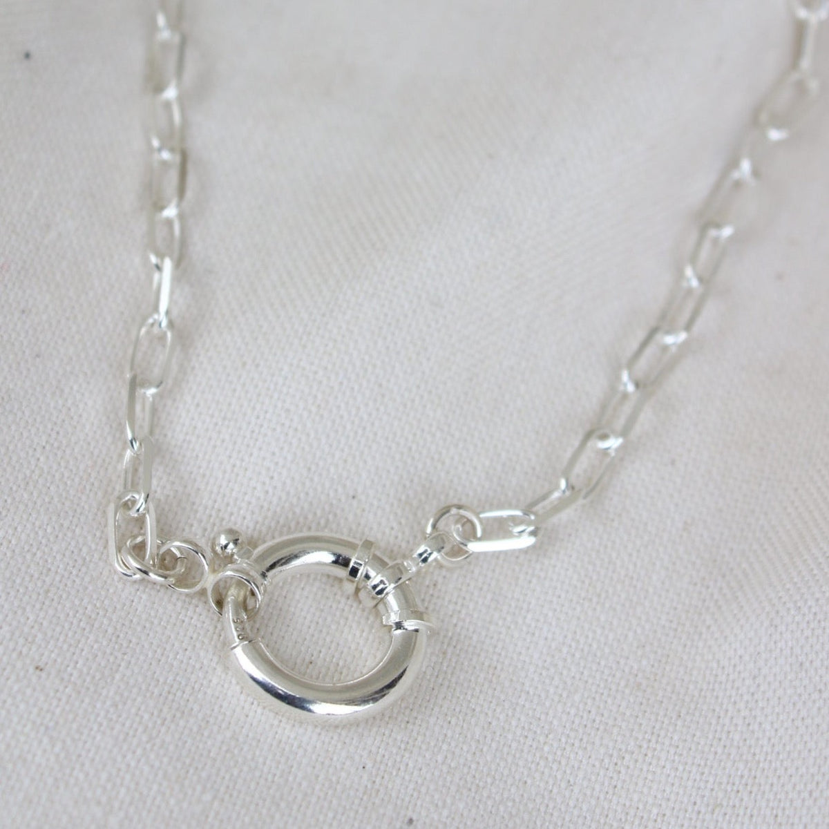 Cadena cuadrada broche timón XL 45cm