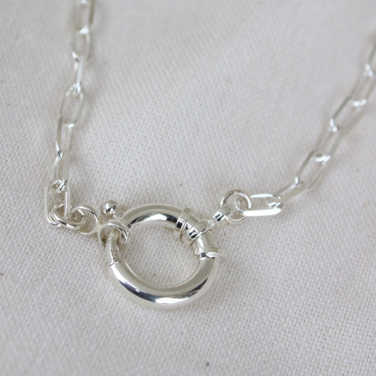 Cadena cuadrada broche timón XL 45cm