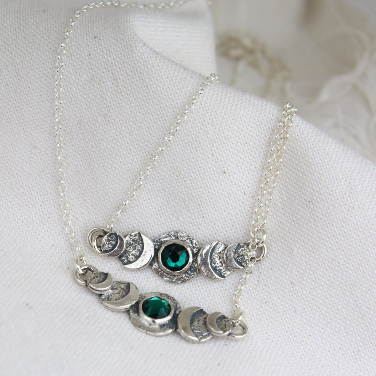 Collar Ciclos verde esmeralda