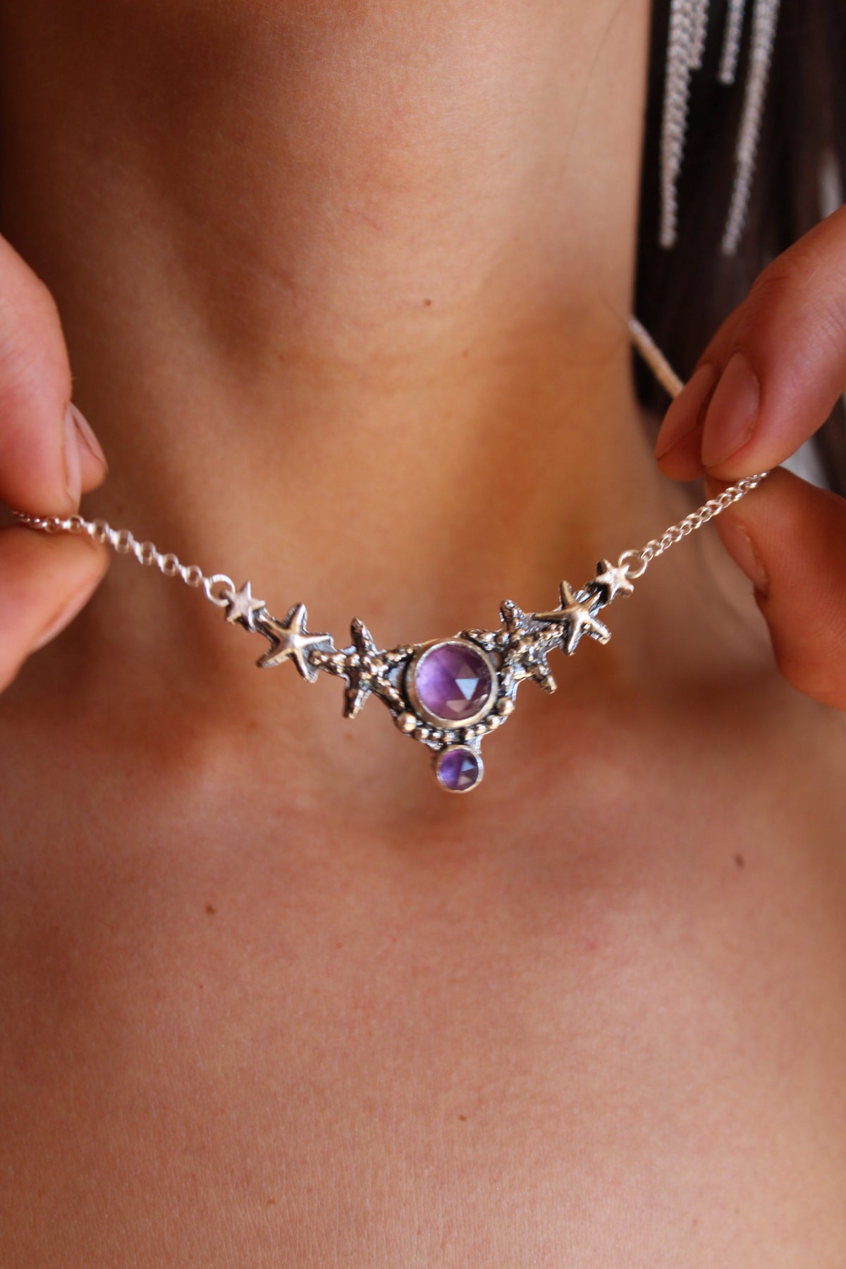 Collar hermandad doble Amatista