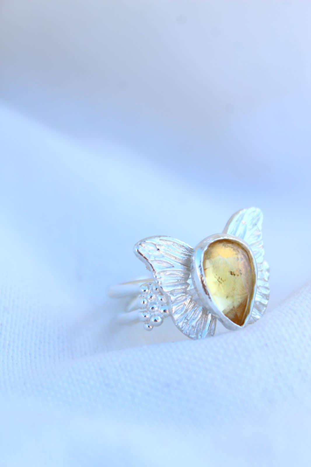 Anillo Ninfa Simplice Citrino