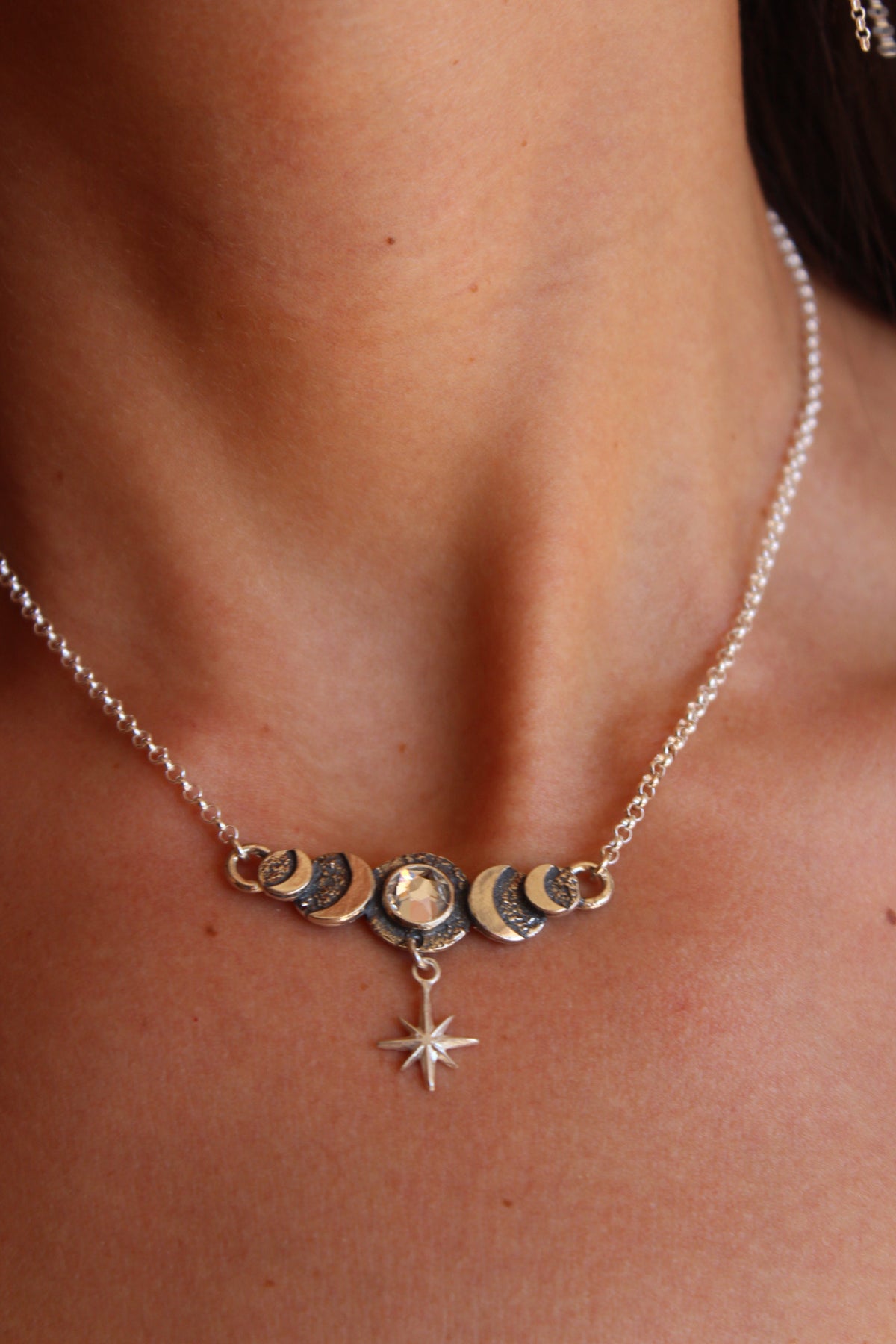 Collar ciclos cristal blanco swarovski