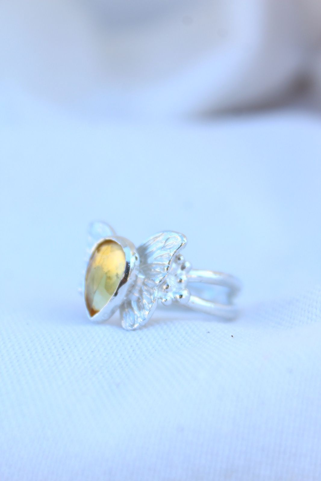 Anillo Ninfa Simplice Citrino