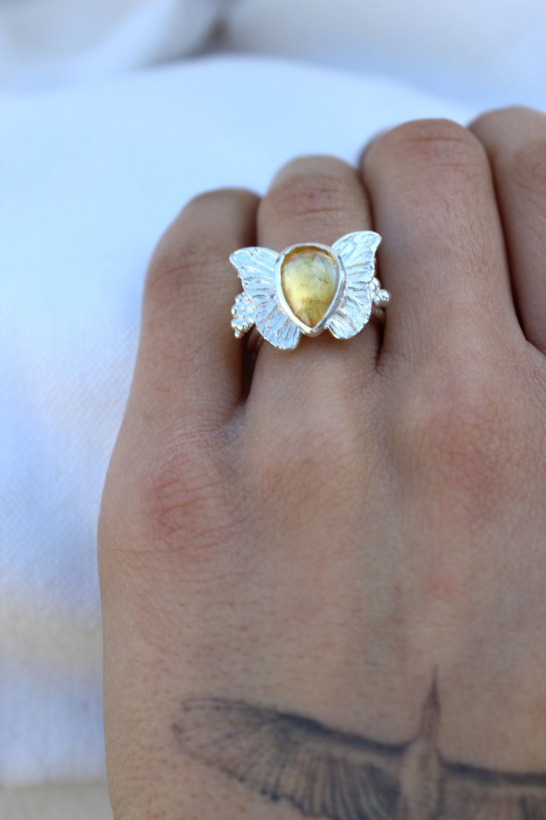 Anillo Ninfa Simplice Citrino